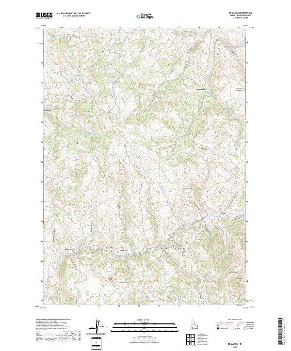 De Lamar, ID — USGS 7.5-minute topo (2023)