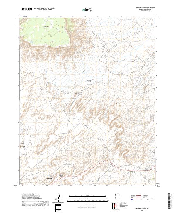 Steamboat Rock, AZ — USGS 7.5-minute topo (2021)