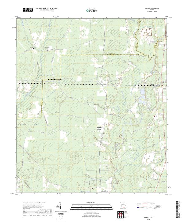 Howell, GA — USGS 7.5-minute topo (2024)