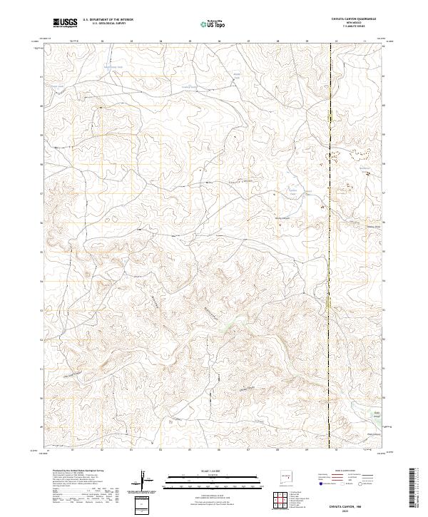 Chivata Canyon, NM — USGS 7.5-minute topo (2023)