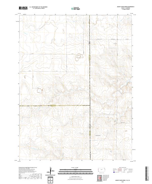 Mount Sunflower, KS-CO — USGS 7.5-minute topo (2022)