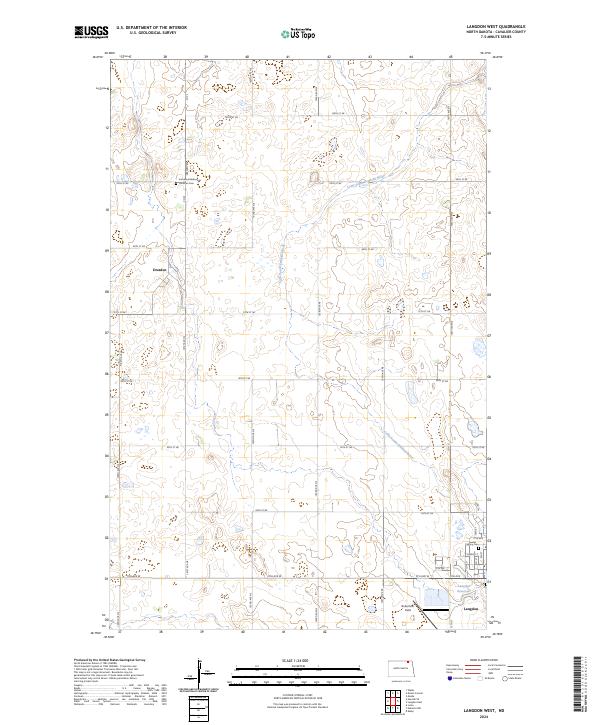 Langdon West, ND — USGS 7.5-minute topo (2024)