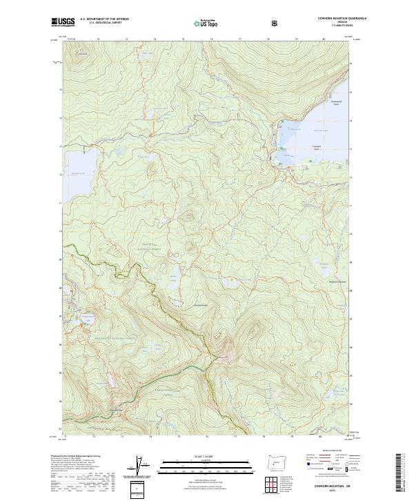 Cowhorn Mountain, OR — USGS 7.5-minute topo (2023)