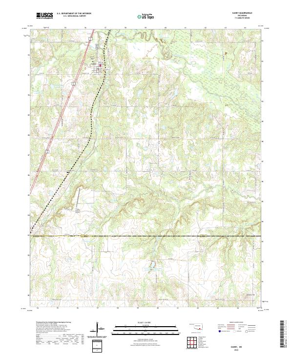 Caney, OK — USGS 7.5-minute topo (2022)
