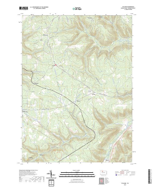 Cyclone, PA — USGS 7.5-minute topo (2023)