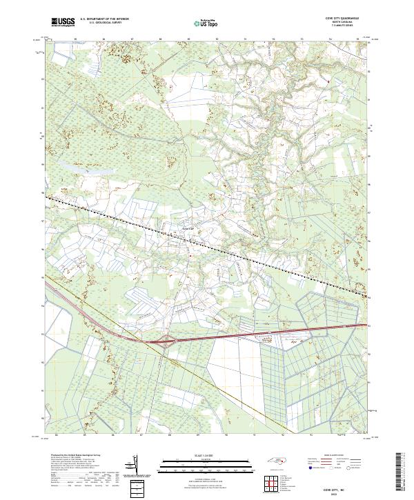 Cove City, NC — USGS 7.5-minute topo (2022)