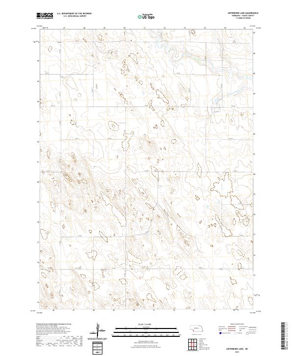 Arterburn Lake, NE — USGS 7.5-minute topo (2021)