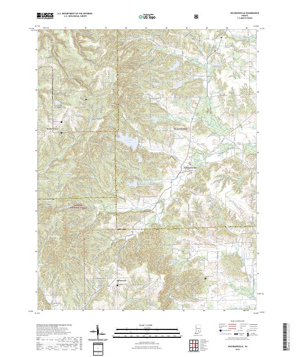 Waymansville, IN — USGS 7.5-minute topo (2022)