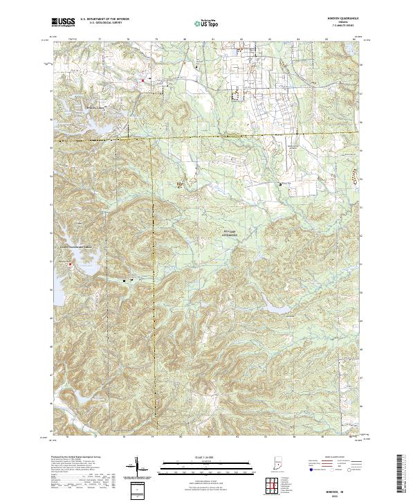 Nineveh, IN — USGS 7.5-minute topo (2022)