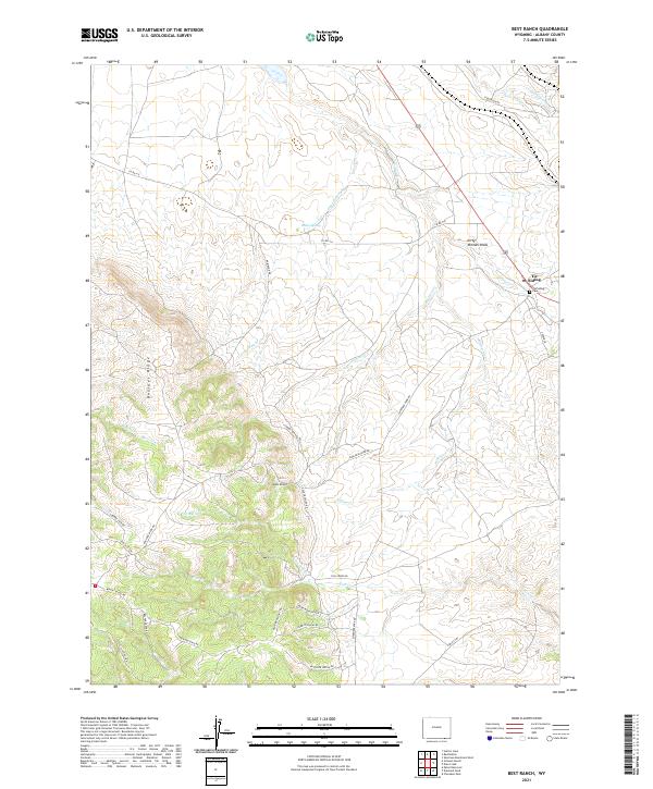 Best Ranch, WY — USGS 7.5-minute topo (2021)
