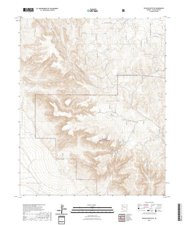 Picacho Butte SE, AZ — USGS 7.5-minute topo (2021)