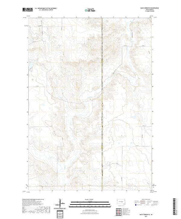 Macs Corner SE, SD — USGS 7.5-minute topo (2021)