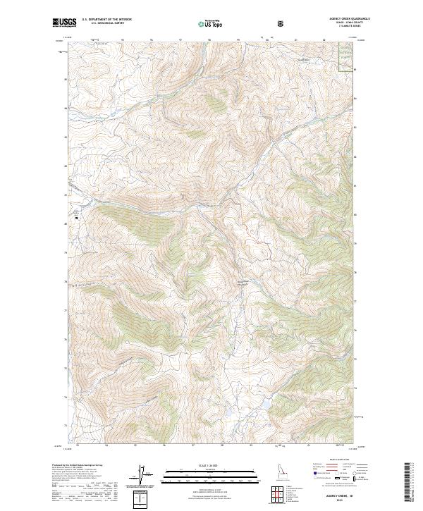 Agency Creek, ID — USGS 7.5-minute topo (2023)