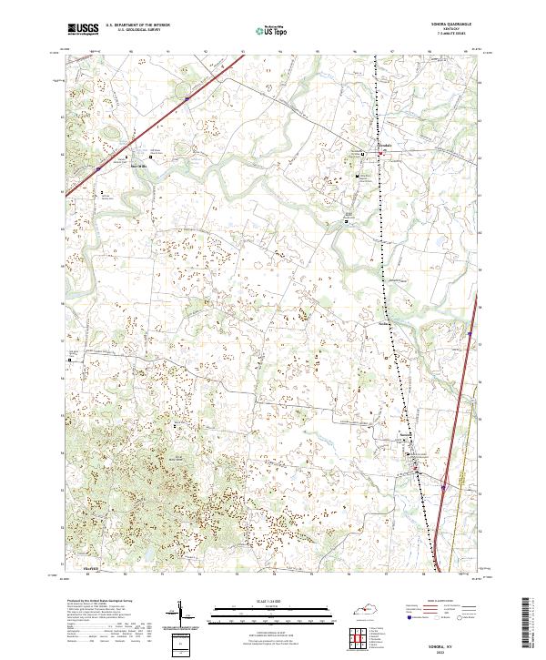 Sonora, KY — USGS 7.5-minute topo (2022)