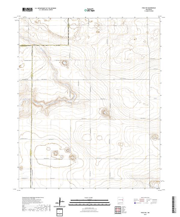 Field SW, NM — USGS 7.5-minute topo (2023)