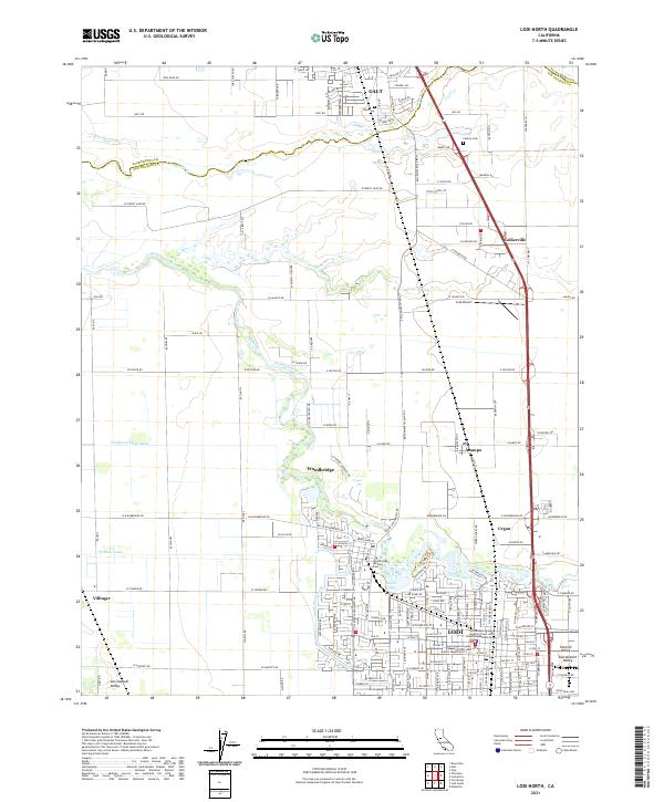 Lodi North, CA — USGS 7.5-minute topo (2021)