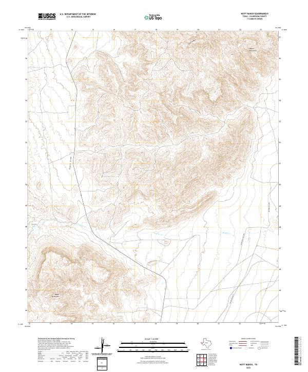 Nutt Ranch, TX — USGS 7.5-minute topo (2022)