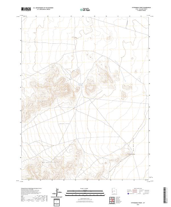 Fifteenmile Point, UT — USGS 7.5-minute topo (2023)