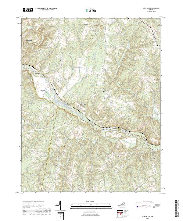 Long Island, VA — USGS 7.5-minute topo (2022)