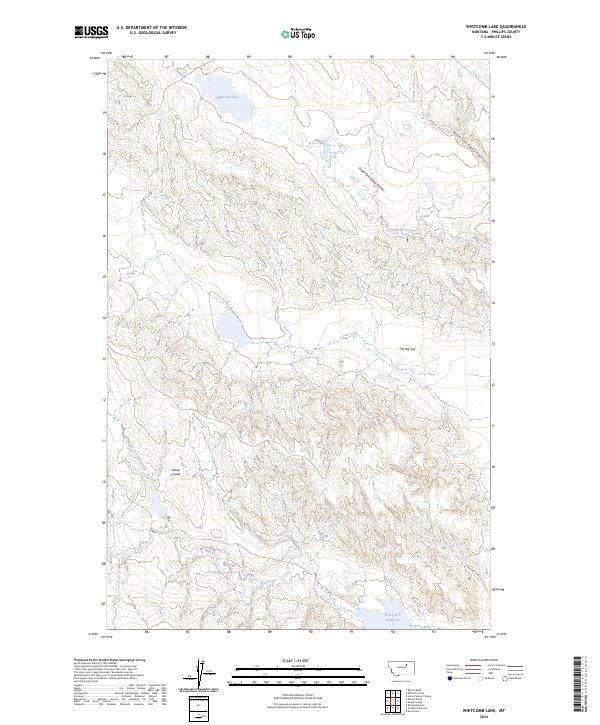 Whitcomb Lake, MT — USGS 7.5-minute topo (2024)
