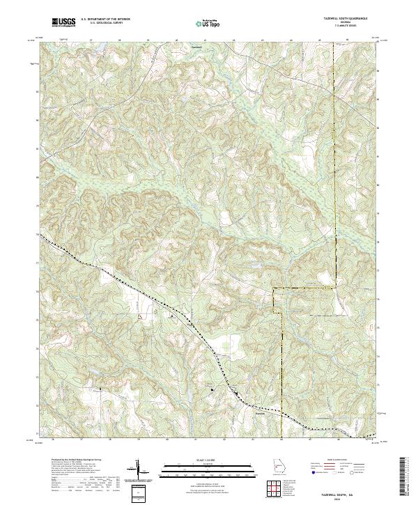 Tazewell South, GA — USGS 7.5-minute topo (2024)