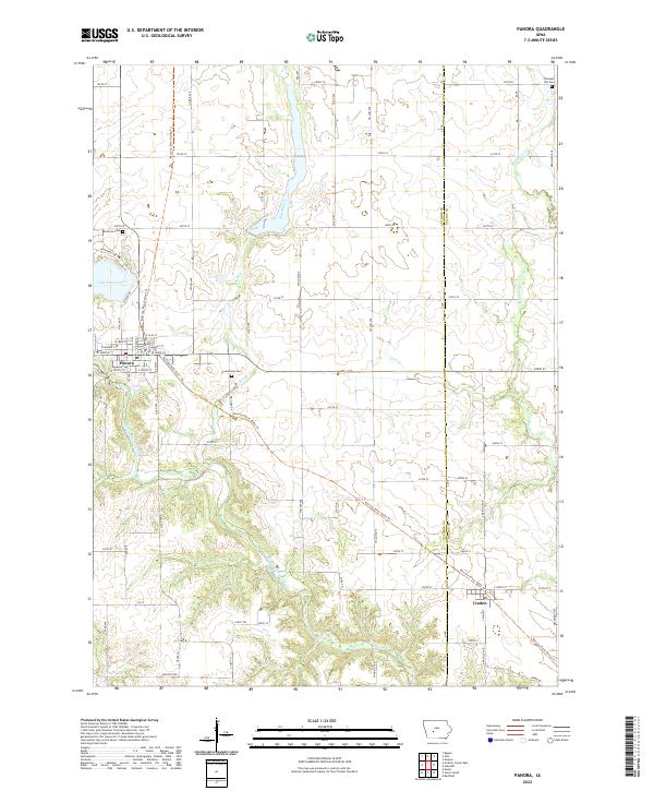 Panora, IA — USGS 7.5-minute topo (2022)