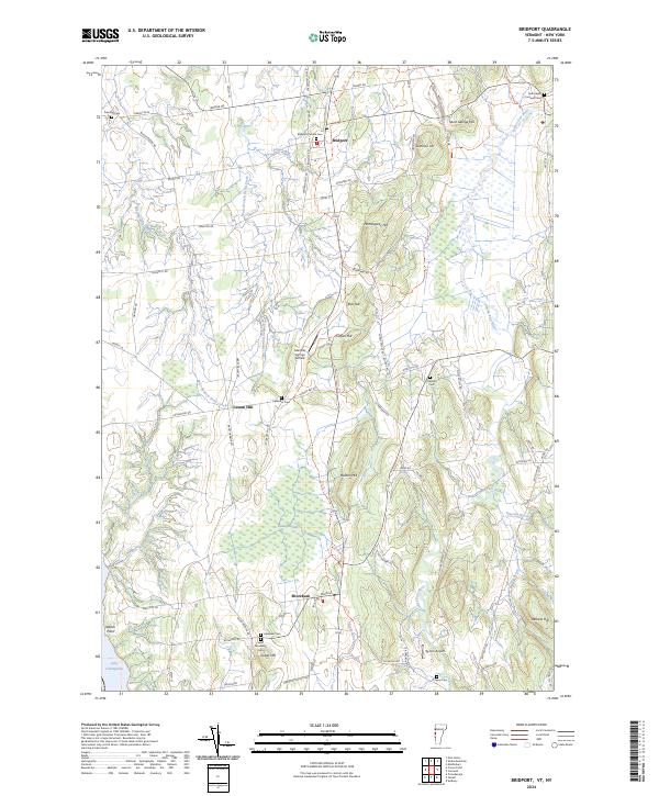 Bridport, VT-NY — USGS 7.5-minute topo (2024)