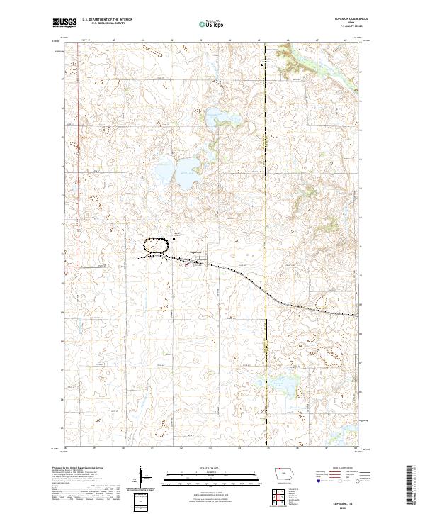 Superior, IA — USGS 7.5-minute topo (2022)