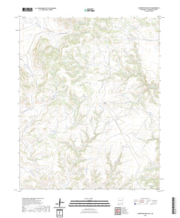 Carpenter Mesa NW, NM — USGS 7.5-minute topo (2023)