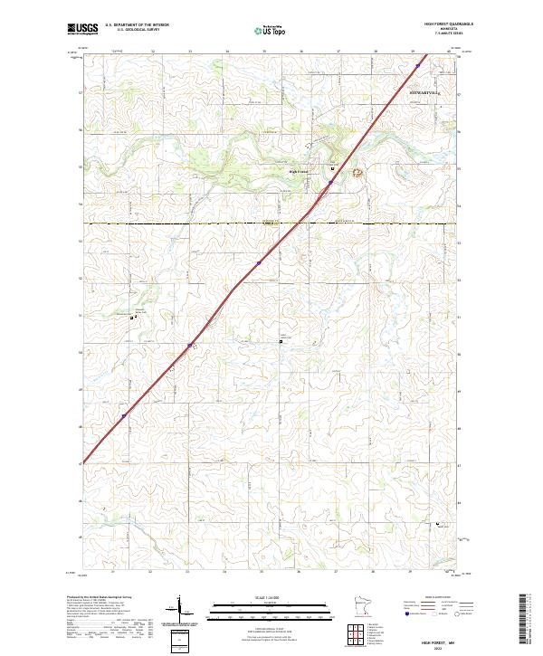 High Forest, MN — USGS 7.5-minute topo (2022)
