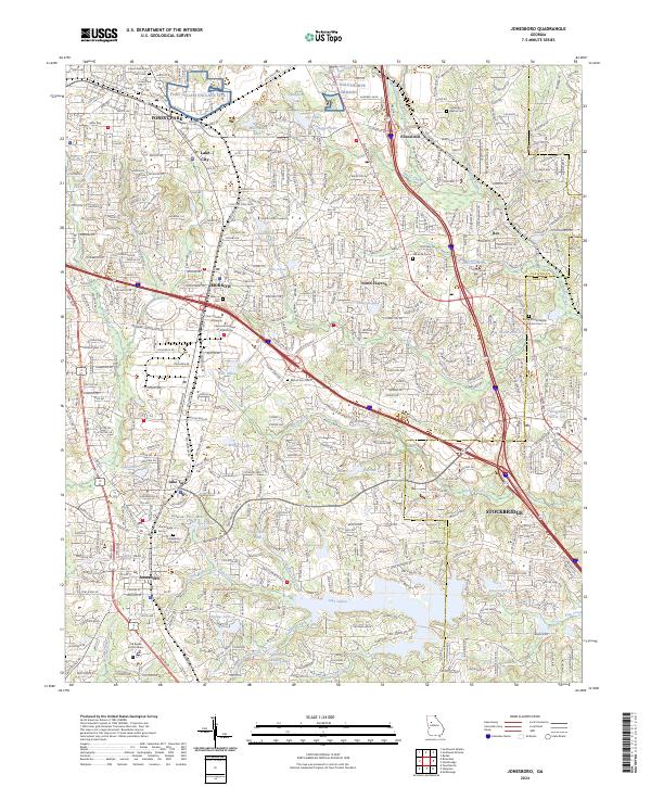 Jonesboro, GA — USGS 7.5-minute topo (2024)