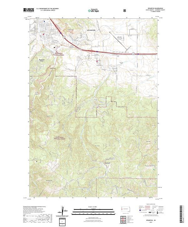 Spearfish, SD — USGS 7.5-minute topo (2021)
