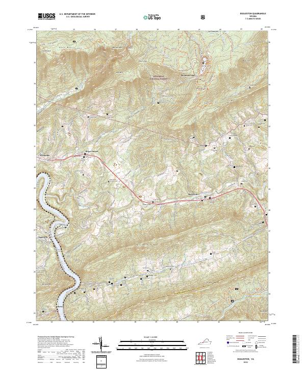 Eggleston, VA — USGS 7.5-minute topo (2022)