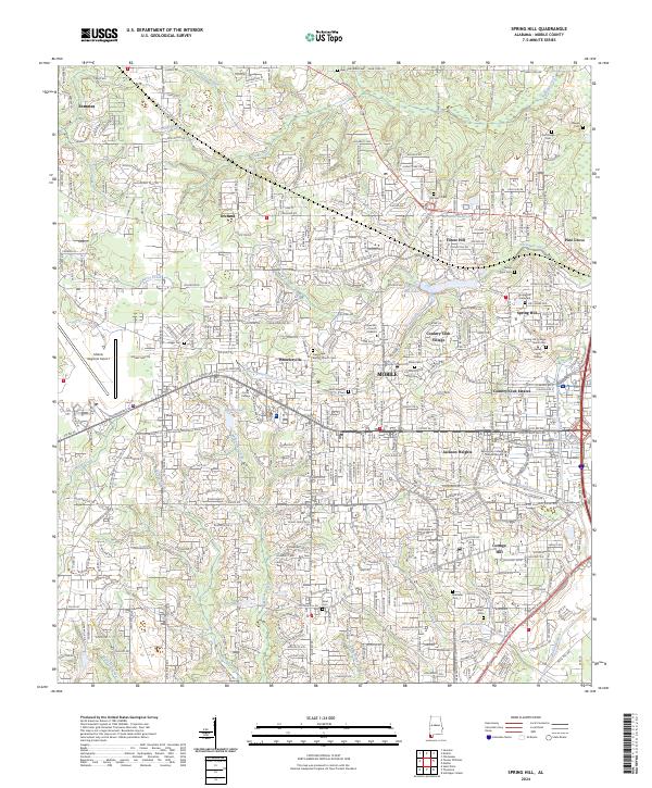 Spring Hill, AL — USGS 7.5-minute topo (2024)