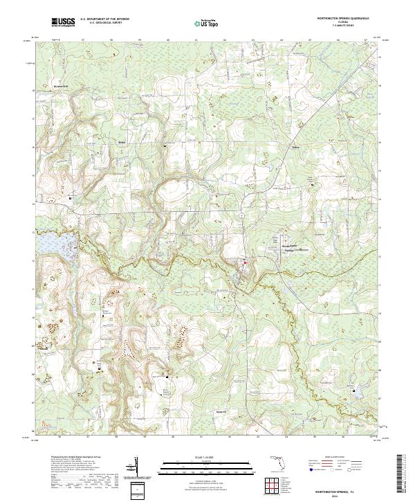 Worthington Springs, FL — USGS 7.5-minute topo (2024)