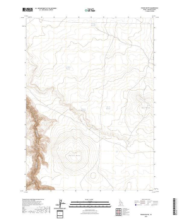 Poison Butte, ID — USGS 7.5-minute topo (2023)