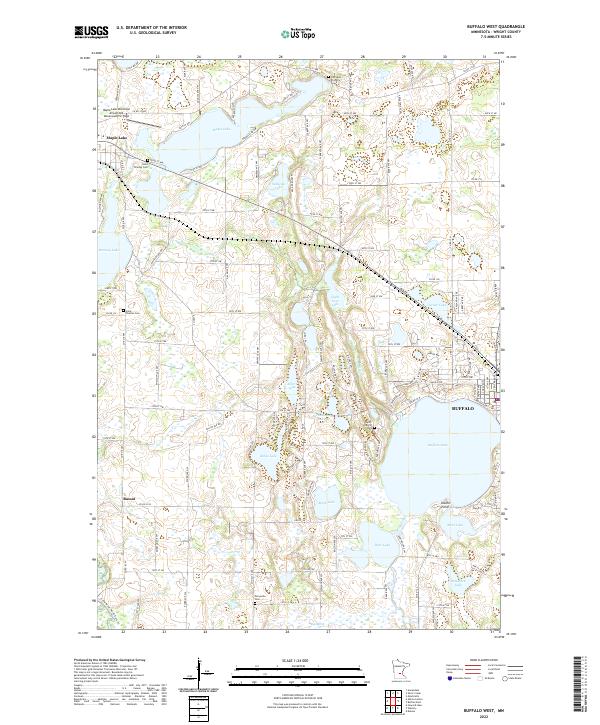 Buffalo West, MN — USGS 7.5-minute topo (2022)