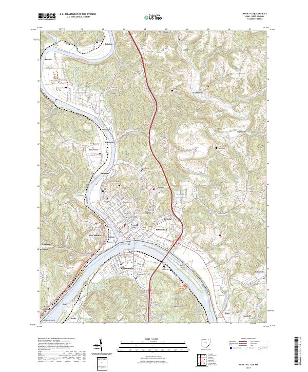 Marietta, OH-WV — USGS 7.5-minute topo (2023)