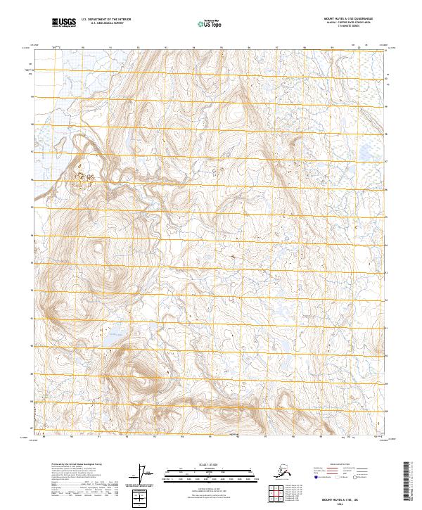 Mount Hayes A-3 SE, AK — USGS 7.5-minute topo (2024)