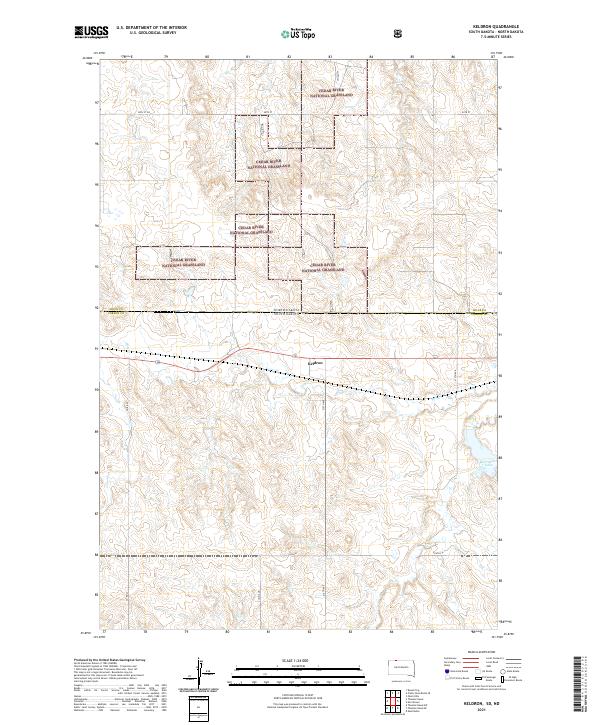 Keldron, SD-ND — USGS 7.5-minute topo (2021)