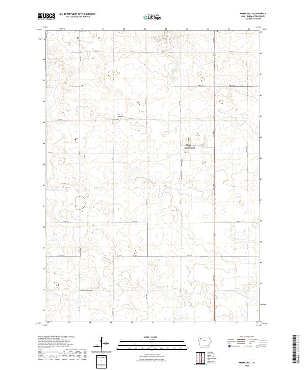 Rembrandt, IA — USGS 7.5-minute topo (2022)