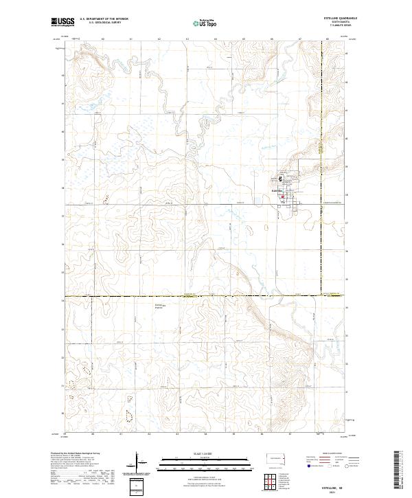 Estelline, SD — USGS 7.5-minute topo (2021)