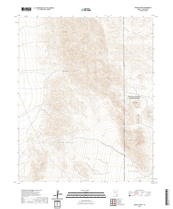 Ireteba Peaks, NV — USGS 7.5-minute topo (2021)