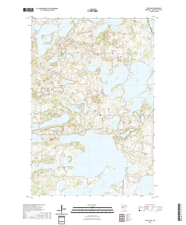 Star Lake, MN — USGS 7.5-minute topo (2022)