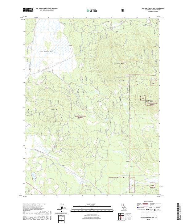 Antelope Mountain, CA — USGS 7.5-minute topo (2022)