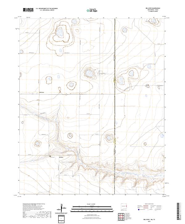 Bellview, NM-TX — USGS 7.5-minute topo (2023)