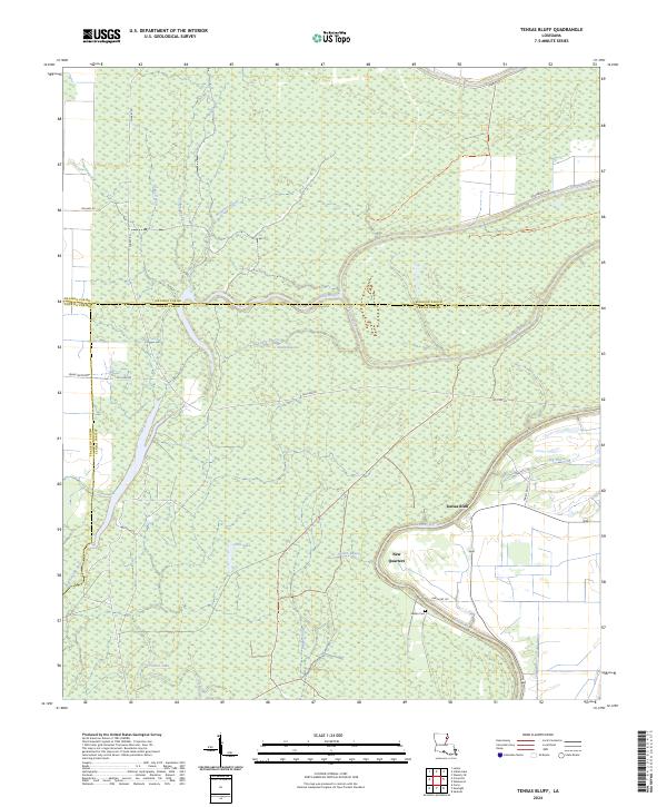 Tensas Bluff, LA — USGS 7.5-minute topo (2024)