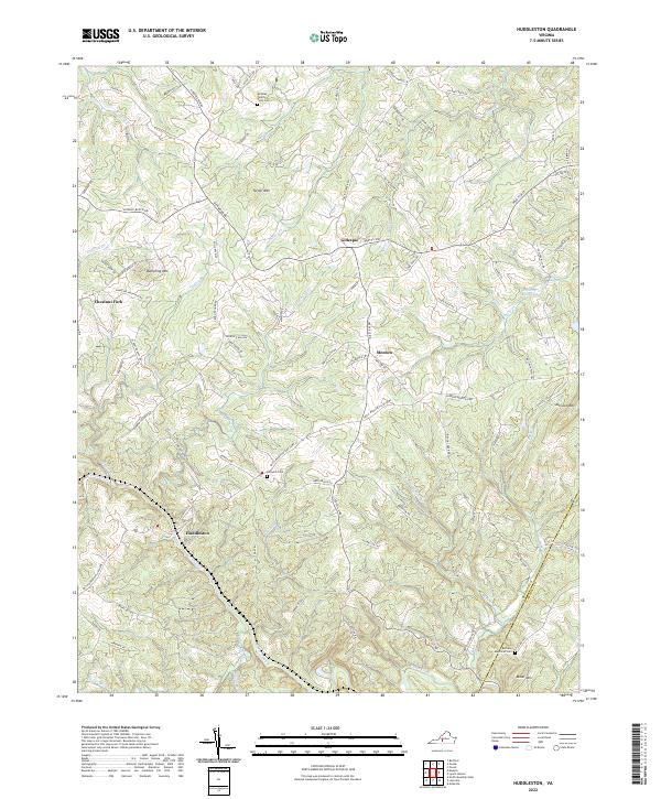 Huddleston, VA — USGS 7.5-minute topo (2022)