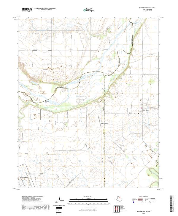 Thornberry, TX-OK — USGS 7.5-minute topo (2022)
