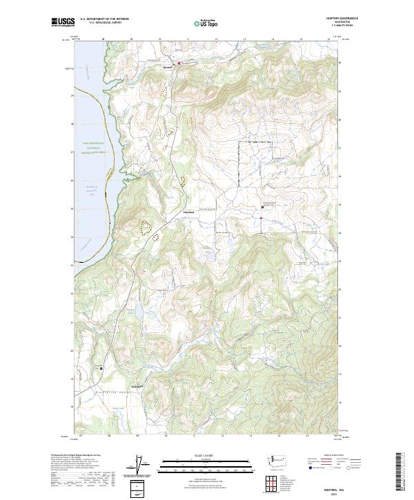 Hunters, WA — USGS 7.5-minute topo (2023)